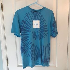 Blue tie dye HUF t-shirt